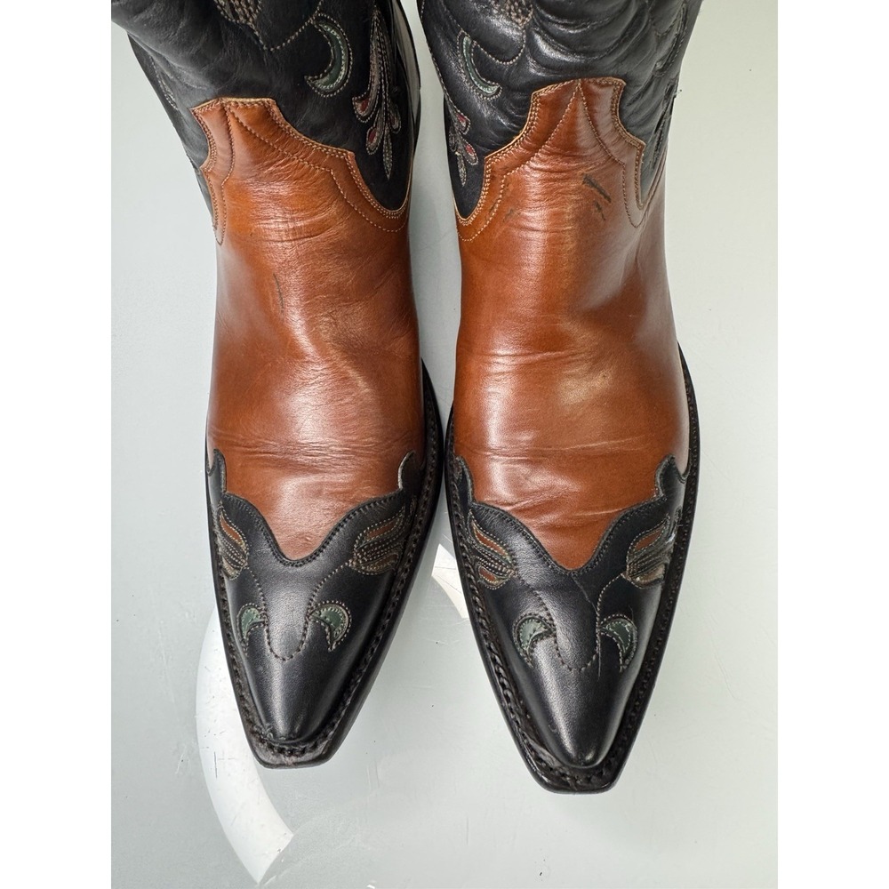 Women's Stallion Lilly Cowgirl Cowboy Western Boots Size 7 C X-5RL Hand Made - Picture 15 of 16